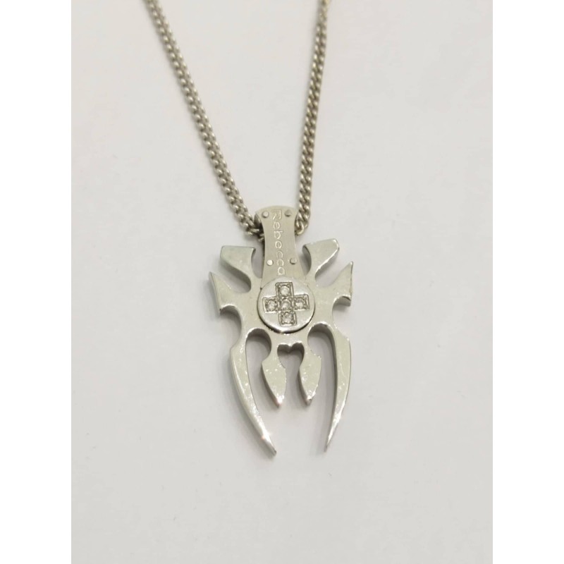 Collana Rebecca Tribale Acciaio e Diamanti. SAYA SHOP ONLINE OUTLET.