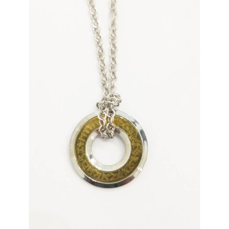 Collana Rebecca. Runa. Acciaio e Oro. SAYA SHOP ONLINE OUTLET.