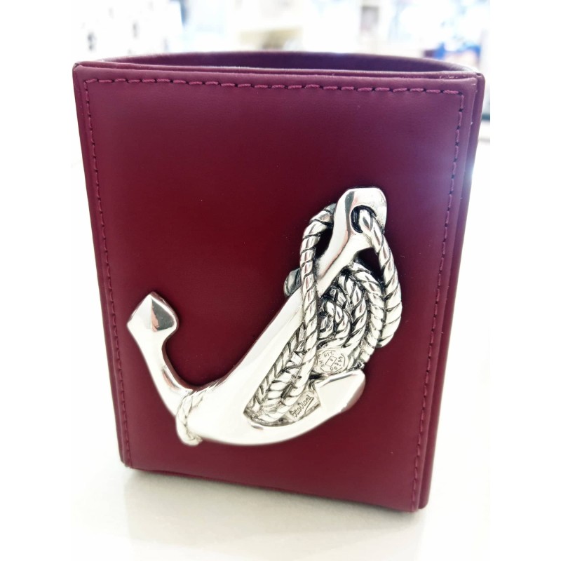 Portapenne Pelle e Argento. Ottaviani. SAYA SHOP ONLINE OUTLET.