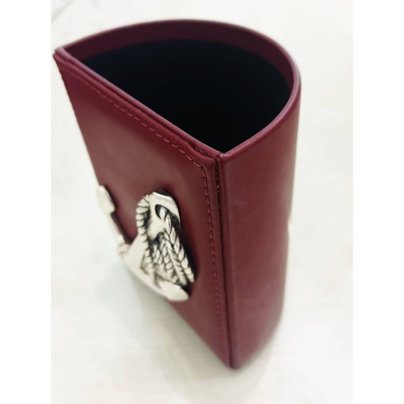 Portapenne Pelle e Argento. Ottaviani. SAYA SHOP ONLINE OUTLET.