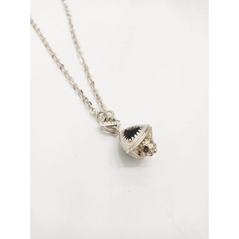 Collana Rebecca donna. Argento e onice.