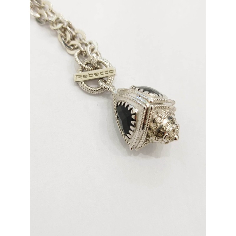 Collana Rebecca donna. Argento e onice.