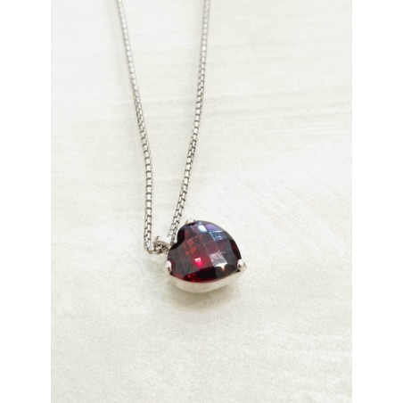 Collana Rebecca. Cuore. Argento e pietra. SAYA SHOP ONLINE OUTLET.