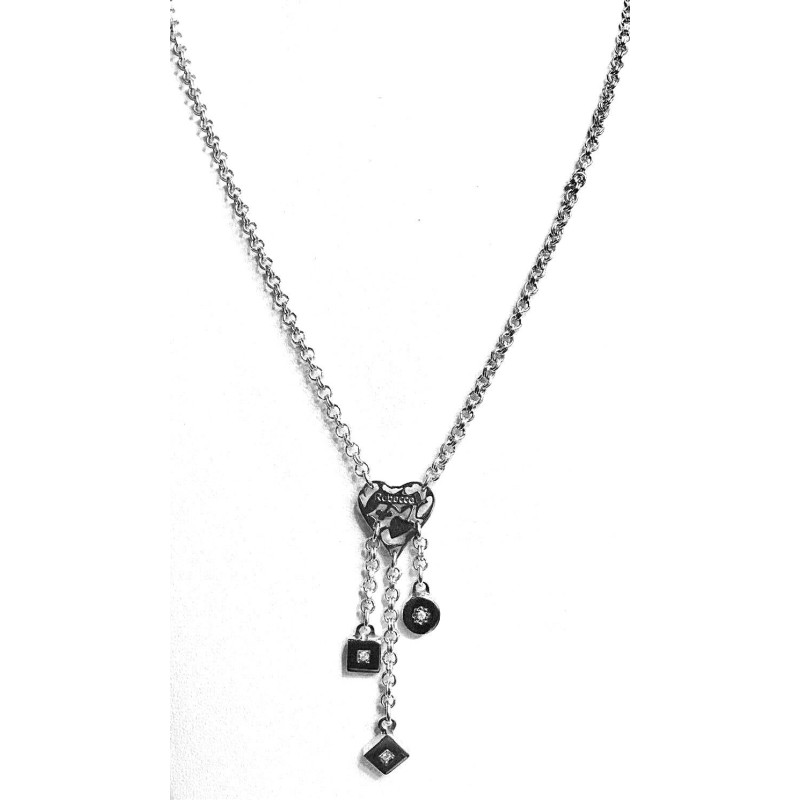 Collana Rebecca donna Cuore Acciaio e zirconi. SAYA SHOP ONLINE OUTLET