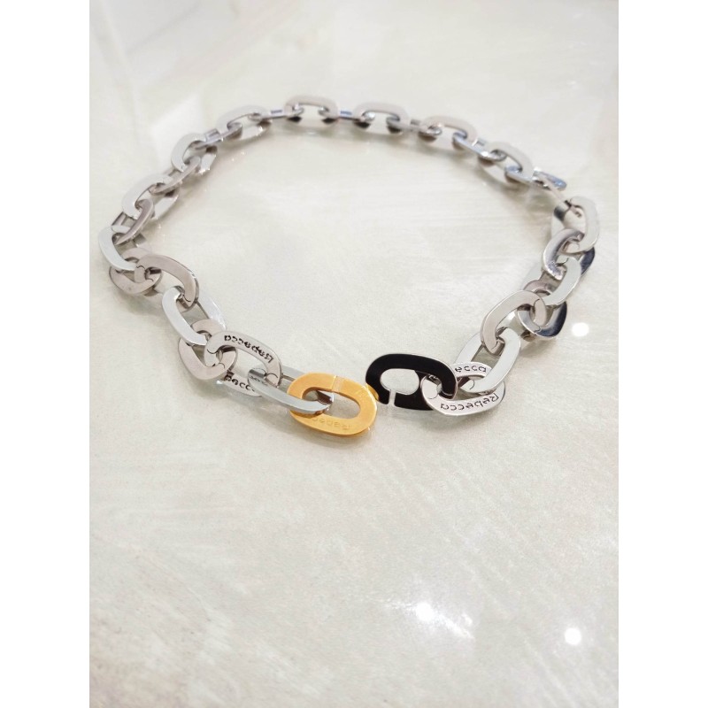 Catena Rebecca donna. Acciaio e bronzo. SAYA SHOP ONLINE OUTLET.