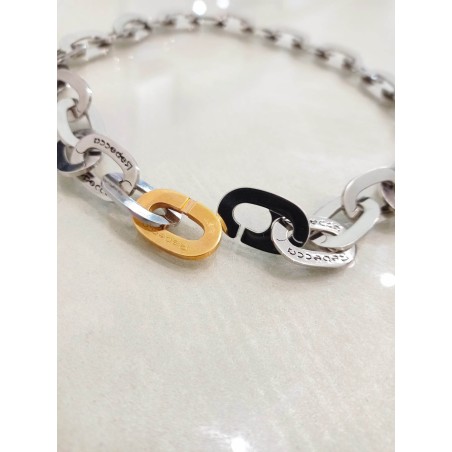 Catena Rebecca donna. Acciaio e bronzo. SAYA SHOP ONLINE OUTLET.