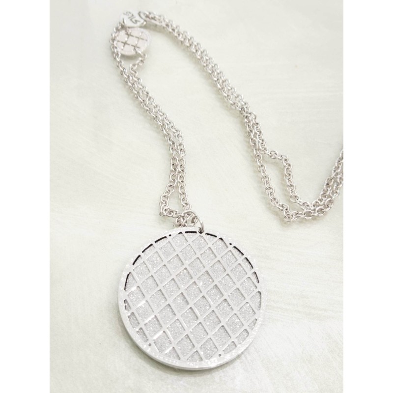 Collana Rebecca. Acciaio e Glam film Glitter. SAYA SHOP ONLINE OUTLET.