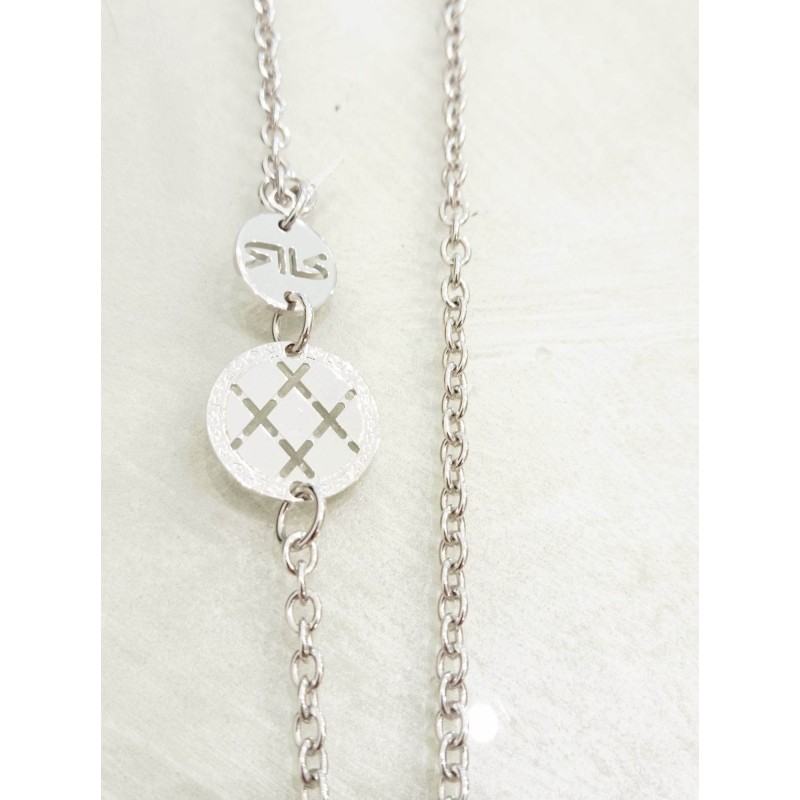 Collana Rebecca. Acciaio e Glam film Glitter. SAYA SHOP ONLINE OUTLET.