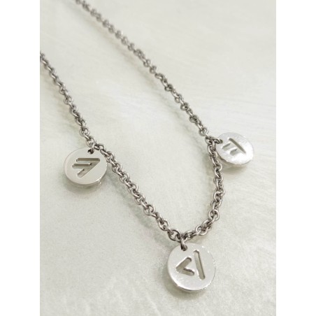 Girocollo Rebecca Jewels. Acciaio, charms. SAYA SHOP ONLINE OUTLET.