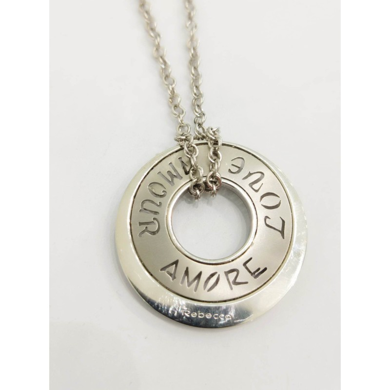 Collana con medaglia"amore" Rebecca Jewels. SAYA SHOP ONLINE OUTLET.