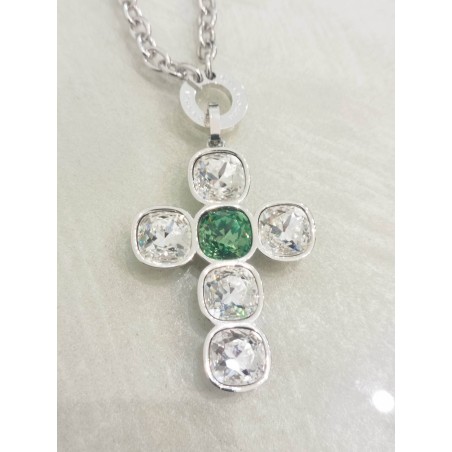 Collana donna Rebecca. Cross. Croce cristalli. SAYA SHOP ONLINE OUTLET