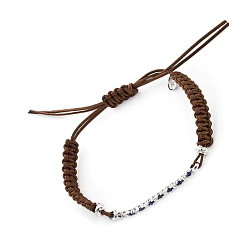 Bracciale Paciotti Tennis. Cordino e Argento. SAYA SHOP ONLINE OUTLET.