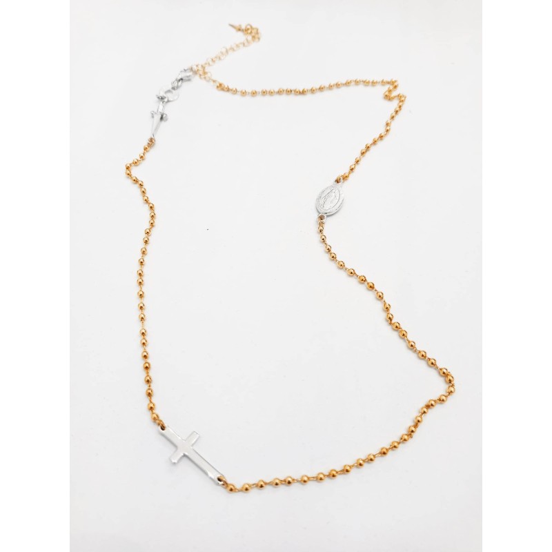 Collana Paciotti unisex, Argento bicolore. SAYA SHOP ONLINE OUTLET.