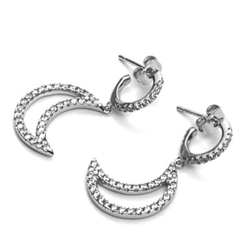 Orecchini For Us Paciotti. Argento e zirconi. SAYA SHOP ONLINE OUTLET