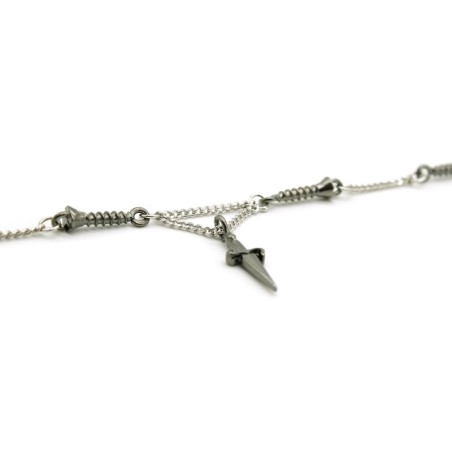 Bracciale Paciotti argento. Chiodi e spadino. SAYA SHOP ONLINE OUTLET.