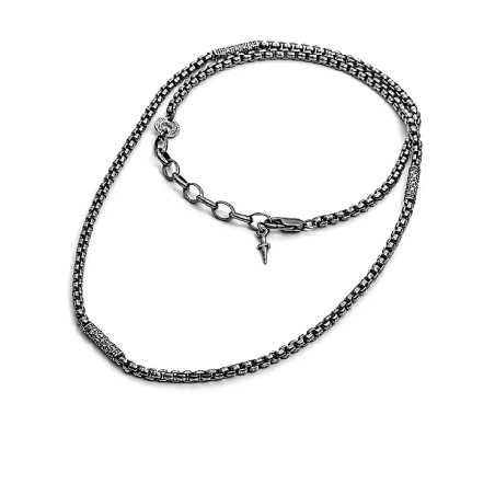 Collana Paciotti. Argento brunito e cristalli | SAYA SHOP ONLINE OUTLET