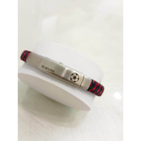 Bracciale Borsari. Squadra calcio Milan. SAYA SHOP ONLINE OUTLET.