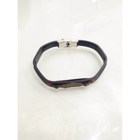 Bracciale Miss Miss in argento e pelle. Piuma. SAYA SHOP ONLINE OUTLET