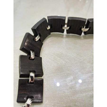 Bracciale Makuti Gioielli in legno e acciaio. SAYA SHOP ONLINE OUTLET.