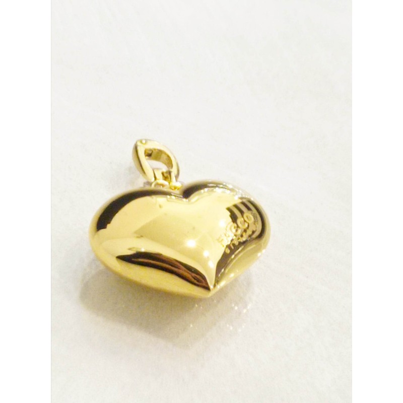 Charm Facco Gioielli. Cuore argento dorato. SAYA SHOP ONLINE OUTLET.
