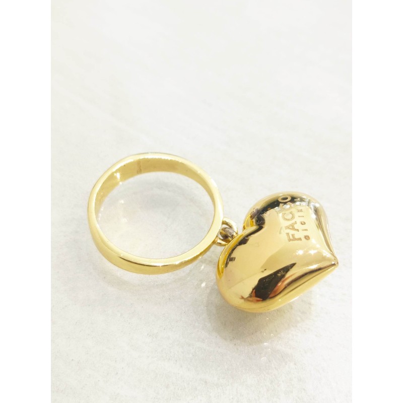 Anello con ciondolo a cuore Facco. Argento. SAYA SHOP ONLINE OUTLET.