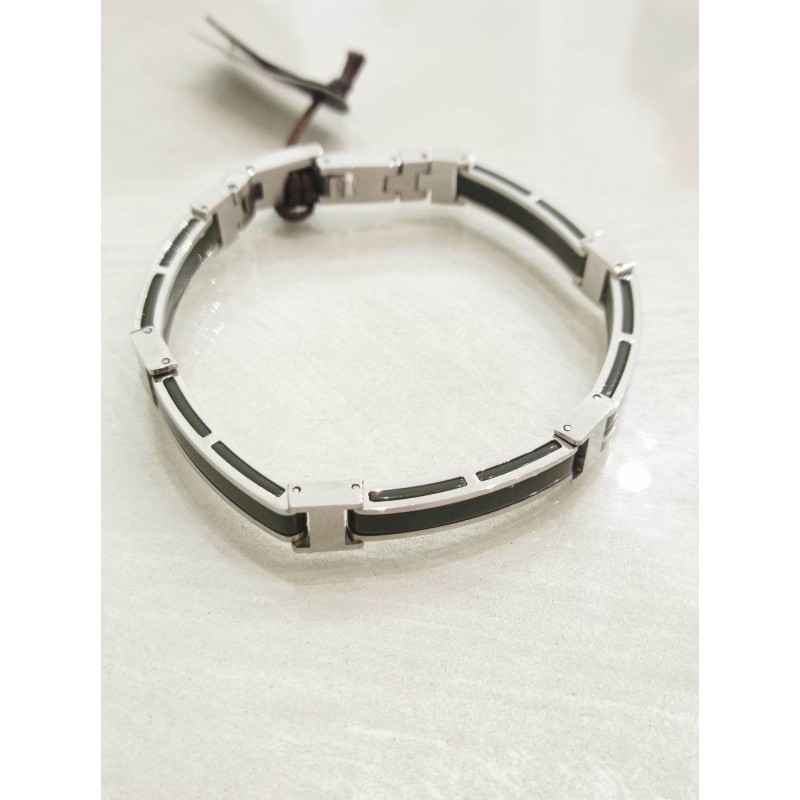 Bracciale Rebecca Uomo. Acciaio e celluloide. SAYA SHOP ONLINE OUTLET.