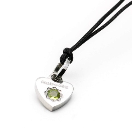 Ciondolo Rebecca. Mon Amour. Cuore, peridoto. SAYA SHOP ONLINE OUTLET