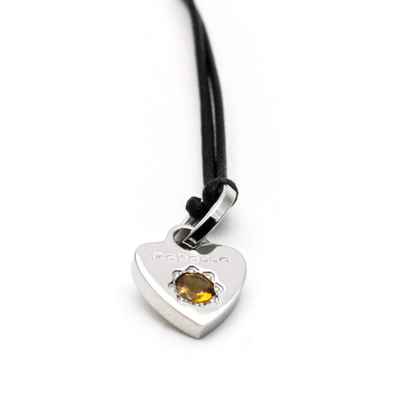 Ciondolo Rebecca Mon Amour. Cuore, Citrino. SAYA SHOP ONLINE OUTLET.