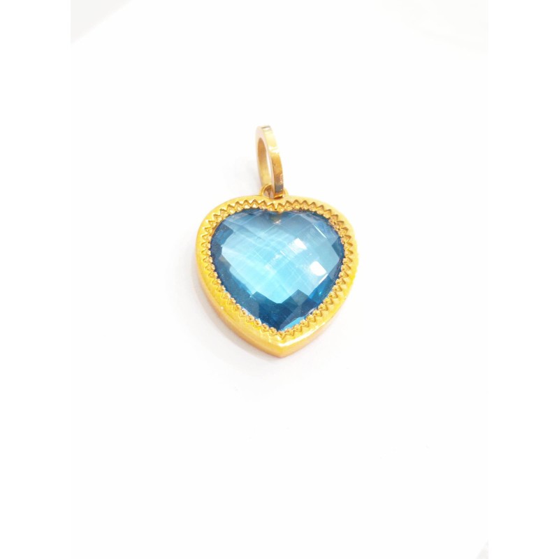 Ciondolo Rebecca MonAmour Cuore Quarzo azzurro SAYA SHOP ONLINE OUTLET