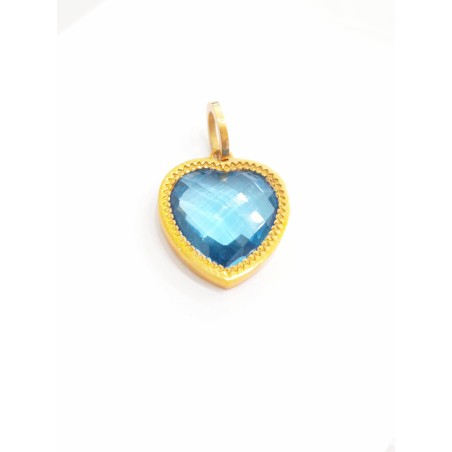 Ciondolo Rebecca MonAmour Cuore Quarzo azzurro SAYA SHOP ONLINE OUTLET