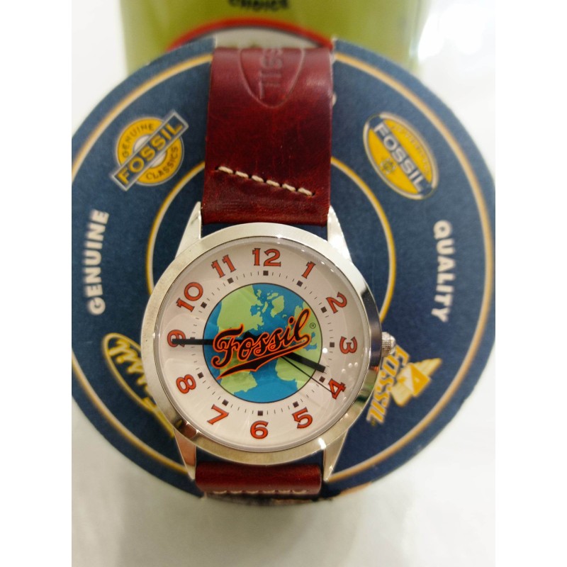 Orologio Fossil World Globe, VINTAGE. Anni '90 SAYA SHOP ONLINE OUTLET