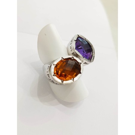 Anello Rebecca. Tropezienne. Silver e pietre. SAYA SHOP ONLINE OUTLET.