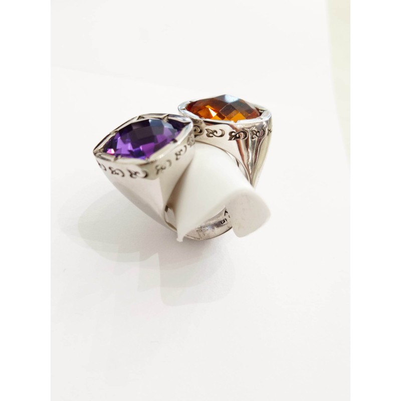 Anello Rebecca. Tropezienne. Silver e pietre. SAYA SHOP ONLINE OUTLET.