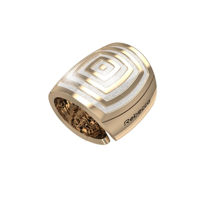 Anello Rebecca. INFINITY. Bronzo e glitter. SAYA SHOP ONLINE OUTLET.