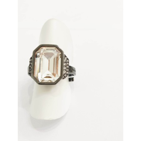 Anello Rebecca ELIZABETH Brunito con cristallo SAYA SHOP ONLINE OUTLET