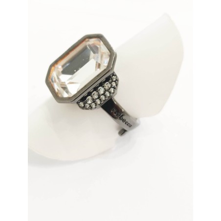 Anello Rebecca ELIZABETH Brunito con cristallo SAYA SHOP ONLINE OUTLET