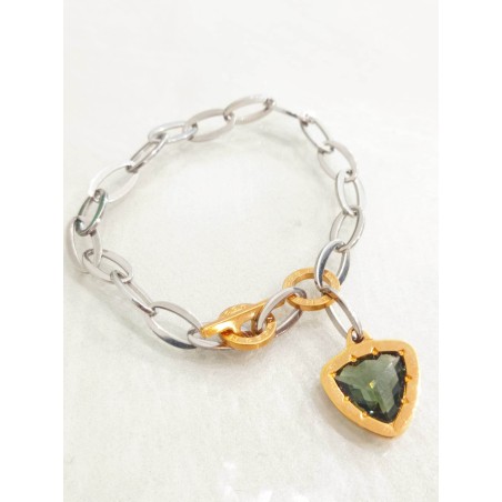 Bracciale Rebecca. San Tropez. Pietra verde. SAYA SHOP ONLINE OUTLET