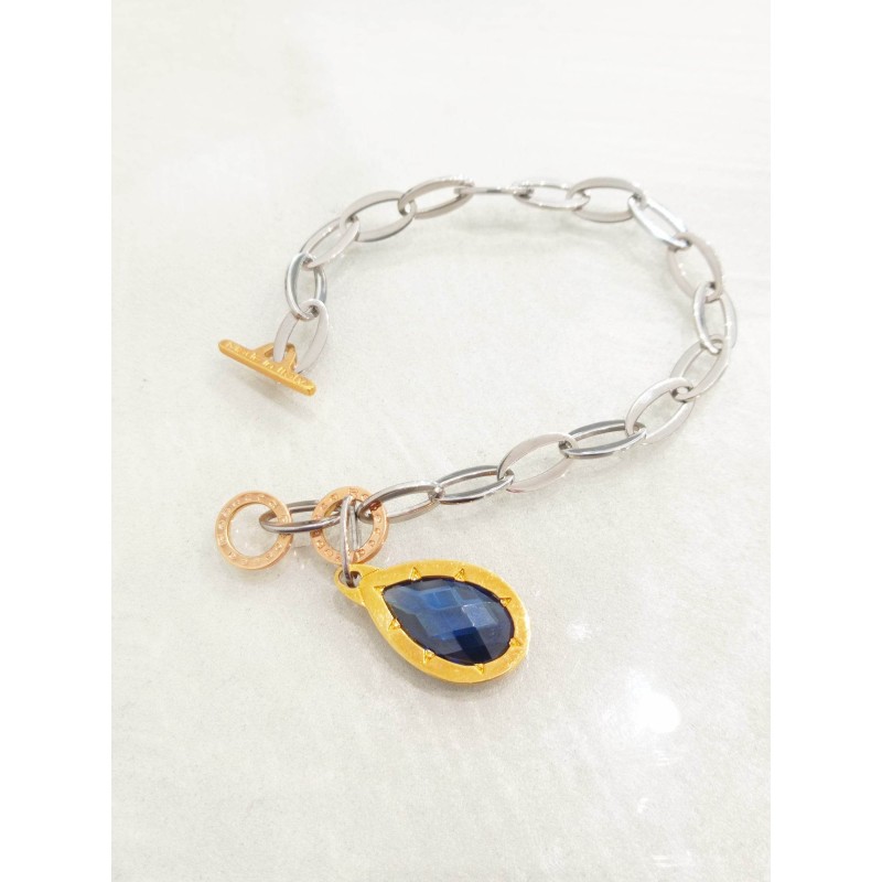Bracciale Rebecca. San Tropez. Pietra blu. SAYA SHOP ONLINE OUTLET.