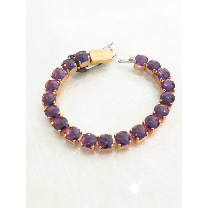 TENNIS donna Rebecca. Bronzo e pietre viola. SAYA SHOP ONLINE OUTLET.