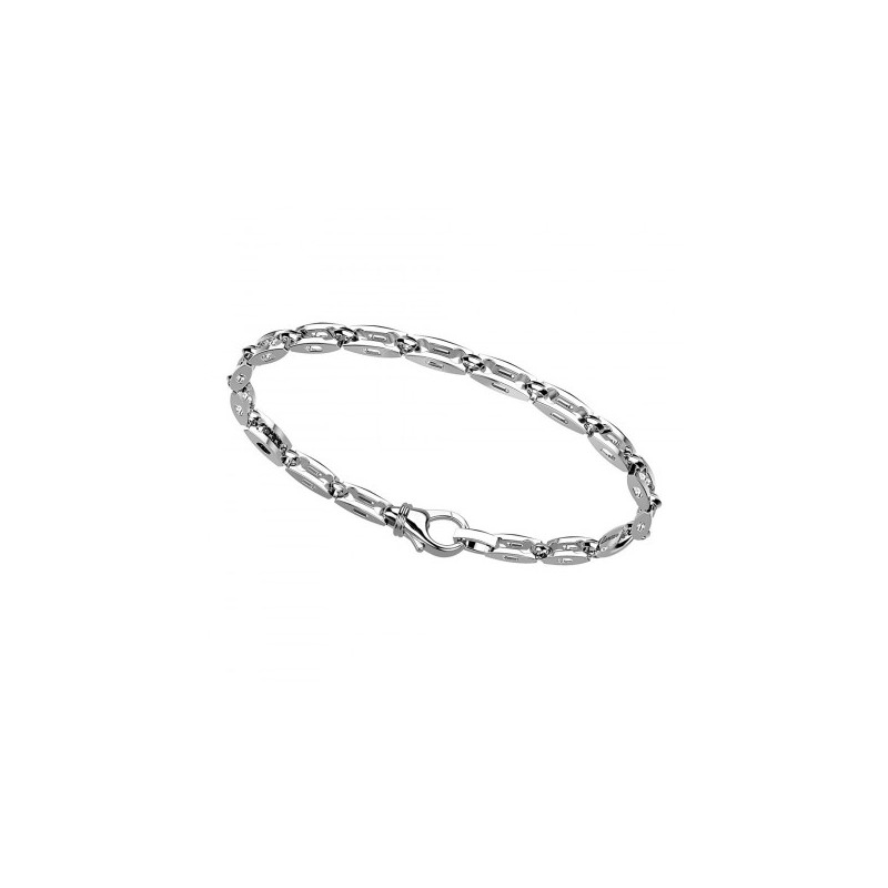 Bracciale Zancan,  in argento con maglie a foro congiunto.