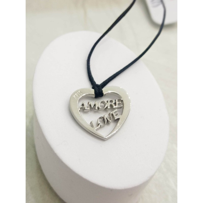 Pendente cuore, love. KRIS gioielli. SAYA SHOP ONLINE OUTLET.