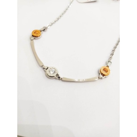 Collana KRIS gioielli. Acciaio e swarovski. SAYA SHOP ONLINE OUTLET.