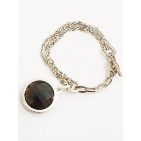 Bracciale Rebecca. Argento e pietra fumè. SAYA SHOP ONLINE OUTLET.