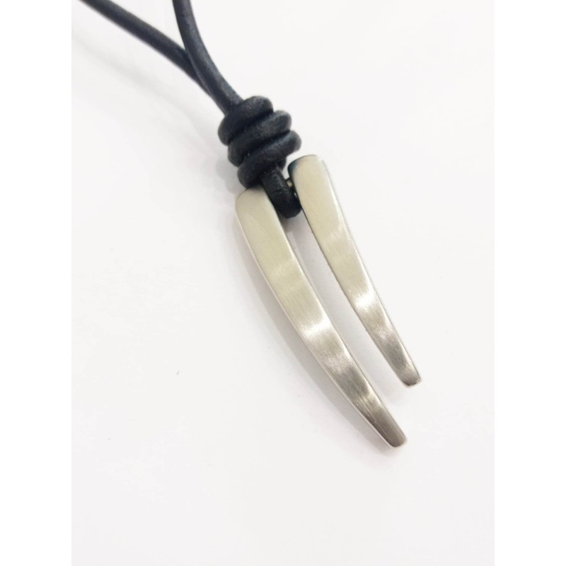 Collana Fossil unisex. Pendente acciaio. SAYA SHOP ONLINE OUTLET.