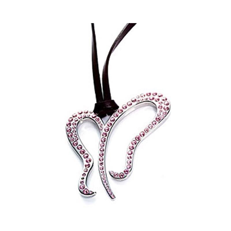 Collana Fossil Acciaio e cristalli. Farfalla. SAYA SHOP ONLINE OUTLET.