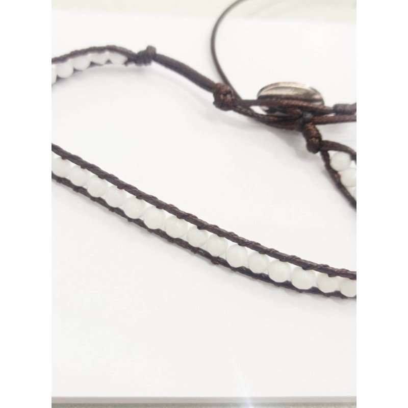 Mychau Vietnam Bracciale argento, agata bianca SAYA SHOP ONLINE OUTLET