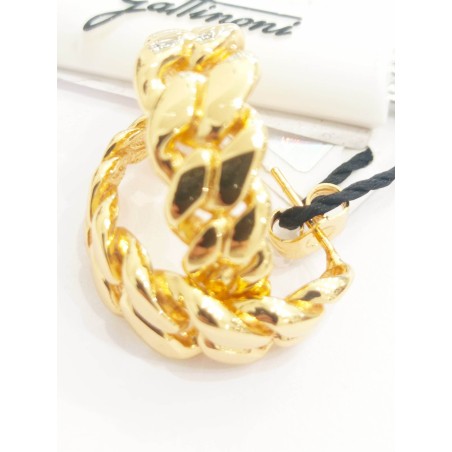 Orecchini Gattinoni Jewels Semicerchio dorati. SAYA SHOP ONLINE OUTLET