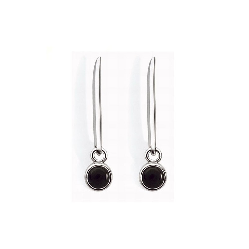 Orecchini Molecole gioielli. Argento e Onice. SAYA SHOP ONLINE OUTLET.