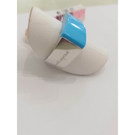 Anello Molecole. Argento e pasta di Turchese. SAYA SHOP ONLINE OUTLET