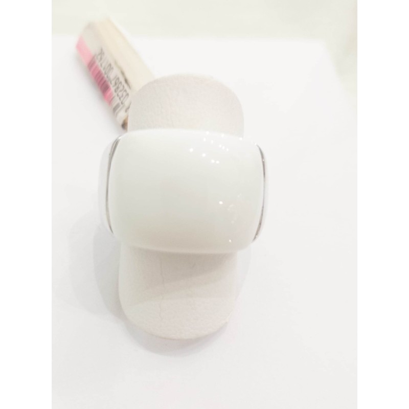 Anello Molecole. Argento e agata bianca. SAYA SHOP ONLINE OUTLET.